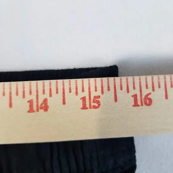 Tahari Pants Womens Large Black Linen Wide Leg Pull On Elastic Waist Pockets - Picture 8 of 11